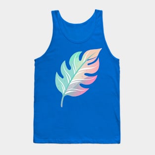 Tropical Leaf Pastel Color Isolated Tank Top